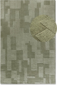 Villeroy & Boch Wollteppich Wilhelmine, rechteckig, Höhe: 10 mm, Läufer, handgewebt, Wolle, Natur, Wohnzimmer, Geometrie, Boho