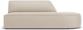 Micadoni 2-Sitzer Samtstoff Modul Ruby Rechts | Bezug Beige | Beinfarbe Black Plastic