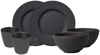 Villeroy & Boch Manufacture Rock Frühstücks-Set 6-teilig schwarz