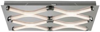 LED Deckenleuchte, Chrom, satiniert, warmweiß, L 58cm