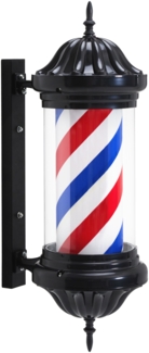 BarberPub Barber Pole Barbierstab, Barbershop Friseurstange mit LED Leucht Salon Einrichtung, Drehbar Stange Friseursalon, Rot Weiß Blau Salon Säule, 70CM Barbier Stange Licht, Energie Sparen L054BC