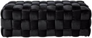 Jahnke Hockerbank WEB ART L (1 St), Hocker, Couchtisch, Beistelltisch gepolstert in edler Flechtoptik