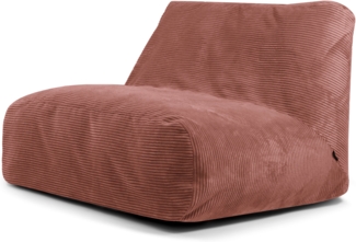 Sitzsack ‘Sofa Tube‘, Bezugstoff - Waves, 100% Polyester, Coral, 85x80x80 cm.