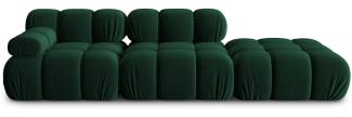 Micadoni Modulares Sofa Bellis 4-Sitzer Rechts Samtstoff Flaschengrün