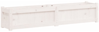 vidaXL Pflanzkübel Weiß 150x31x31 cm Massivholz Kiefer 837476