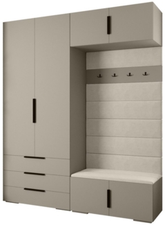 ABIKS MÖBEL Kompaktgarderobe INOVA 1 SATZ 12 Möbelset, Garderobe mit Kleiderstange und Regalen