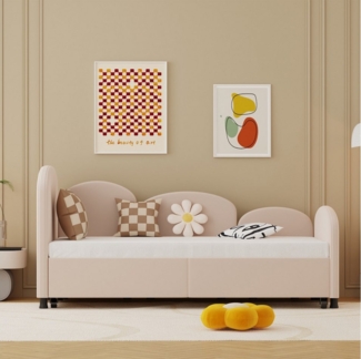 KLAM HOME Schlafsofa modernes Twin Size Daybed mit Storage Drawers Velvet gepolstert Daybed, für Wohnzimmer, Kinderzimmer, Schlafzimmer, Schlafzimmer Wohnzimmer Modern Sofa Bed Daybed Frame