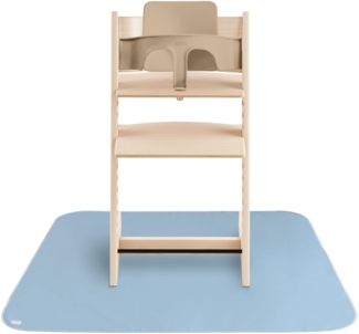 Mushie Spritzmatte Bodenschutzmatte für Baby | Wasserdichte & Maschinenwaschbare Matte für Hochstuhl | 108x108 cm | Leicht, Langlebig & BPA-frei Splat Mat | Perfekt für Essensbereich (Tradewinds)