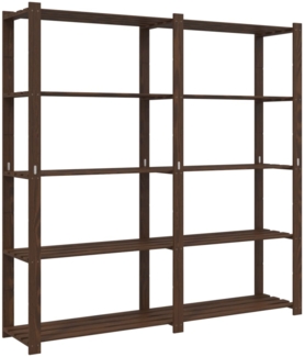 vidaXL Lagerregal mit 5 Böden Braun 170x38x170 cm Massivholz Kiefer 373395