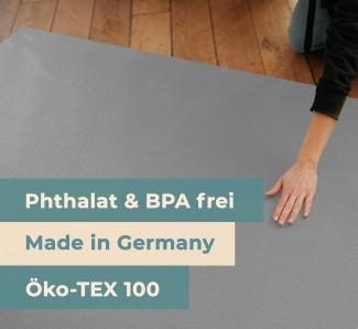 Sanosoft® Krabbelmatte – das Original. Made in Germany & Öko-Tex - 120cm X 240cm Hellgrau