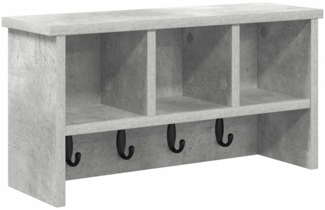 vidaXL Wandmontierter Kleiderständer Betongrau 50 x 16 x 26 cm 874310