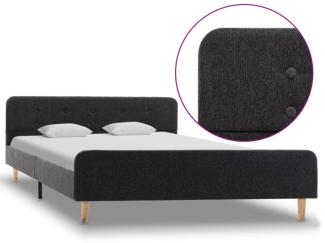vidaXL Bettgestell Dunkelgrau Sackleinen 160x200 cm 284898