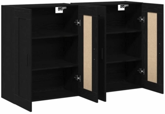 vidaXL Wandmontierter Schrank Wandmontiert 2 pcs Eiche handwerklich 3333106