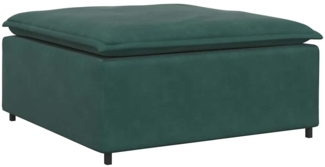 vidaXL Modulares Sofa Fußhocker-Modul Dunkelgrün 100x100x48 cm 4104491