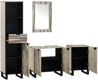 vidaXL Badezimmermöbel Set mit Tür 4 pcs Walnussbraun 38 x 33 x 160 cm 3310050