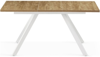 B&D home Esstisch LARS, Metallgestell schwarz oder weiß, ausziehbar 120-160cm, 4-6 Personen