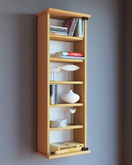 VCM CD / DVD Media Regal Lona 912023 Buche H. 92 x B. 31 x T. 18 cm