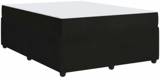 vidaXL Bettgestell mit Matratze Sonstiges Schwarz 160 x 200 cm Samt 3398414