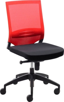 Drehstuhl mit Lendenwirbelstütze - Schwarz-Rot