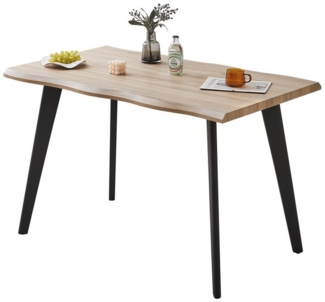 Ofcasa Esstisch 120x73x76.5cm Esszimmertisch (1 Tisch), Stromlinienförmiger Tisch im Holzstil