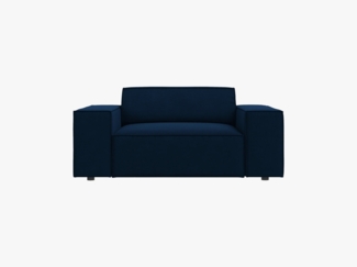 Micadoni Sessel Jodie 1-Sitzer Samt Bluvel Königsblau