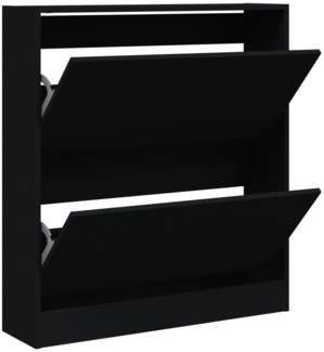 vidaXL Schuhschrank Schwarz 80x21x87,5 cm Holzwerkstoff 839918