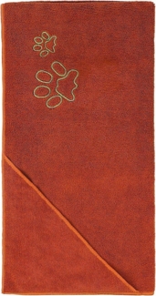 Hundehandtuch Mikrofaser Saugfähig Taschen Weich Braun 77x97 cm
