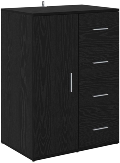vidaXL Sideboard Schwarz Eichen-Optik 59 x 39 x 80 cm Holzwerkstoff 883066