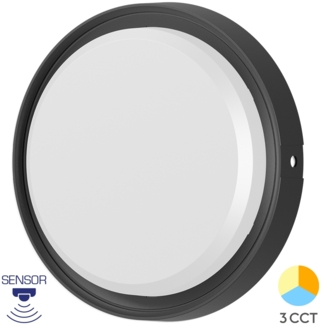 Braytron LED Wandleuchte Deckenleuchte Bewegungsmelder 18W IP65 3in1 Außenleuchte schwarz