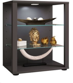 VCM Standvitrine Glasol 918774 Anthrazit H. 60 x B. 52 x T. 35 cm