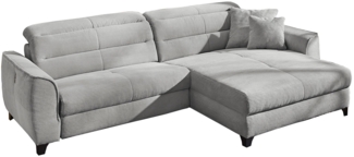 Wohnlandschaft Dora / Double One , Stoff , Grau , 288 x 95 x 187 cm