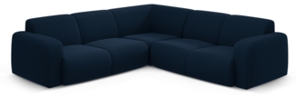 Micadoni Ecksofa Molino 5-Sitzer Boucle Dunkelblau