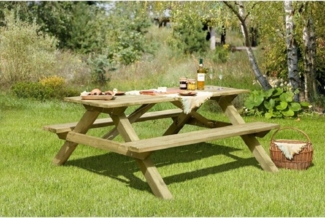 Gartenpirat Gartentisch Picknicktisch aus Holz Tegernsee Festzeltgarnitur Gartentisch massiv