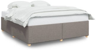 vidaXL Bettgestell ohne Matratze Taupe 180x200 cm Stoff 3284754