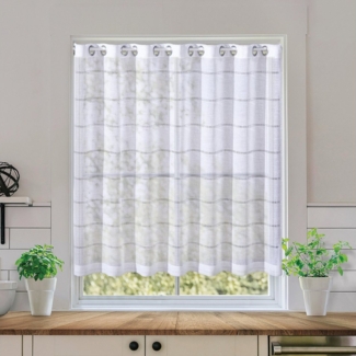 Gerster Scheibengardine Olga (1 St), Ösen, halbtransparent, Halbtransparente Scheibengardine "Olga"