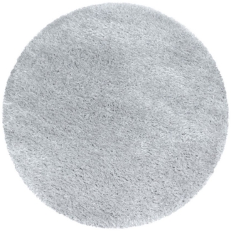 Teppium Teppich Unicolor - Einfarbig, Rund, Höhe: 50 mm, Teppich Wohnzimmer Shaggy Einfarbig Flauschig versch. Far. und größ.
