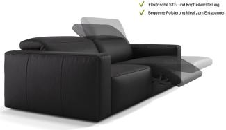 Sofanella 3-Sitzer LENOLA Ledergarnitur Relaxsofa Sofa in Grau M: 226 Breite x 109 Tiefe