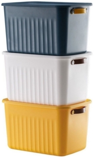 Luxury Bites Aufbewahrungsbox mit Deckel, 15L oder 10L BPA-freie Kunststoff, nestbar und stapelbar (6 Farben, 9 Farbkombiationen, 3er Set)