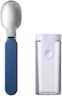 Mepal 'Ellipse' Klapplöffel inklusive Aufbewahrungsetui, Edelstahl Nordic Denim, 14,5 cm