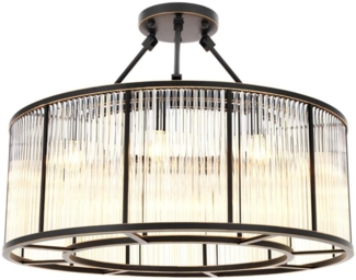 Casa Padrino Deckenleuchte Bronze Ø 80 x H. 61 cm - Luxus Qualität