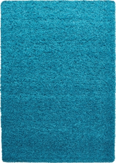 Hochflor Teppich Lux Läufer - 80x150 cm - Türkis