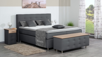 Meisterbetten Boxspringbett Lago 180x200 in KL-Fango, Matratzenbezug Nano, Ergoflex-Topper