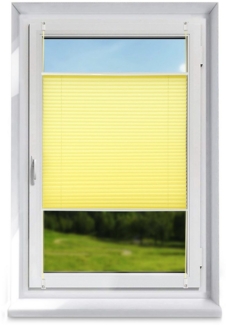 OUBO Plissee mit Klemmträger Sonnenschutz und Sichtschutz lichtdurchlässig Rollo, Lichtschutz, Klemmfix Faltrollo ohne Bohren Jalousie mit Klemmträger, Klemmfix