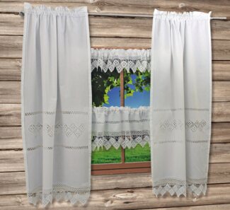 HOSSNER - ART OF HOME DECO Querbehang BALDO, Stangendurchzug (1 St), halbtransparent, Wirkware