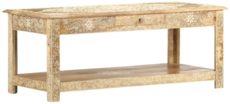 vidaXL Couchtisch 110 x 50 x 45 cm Handgemalt Massivholz Mango 286146