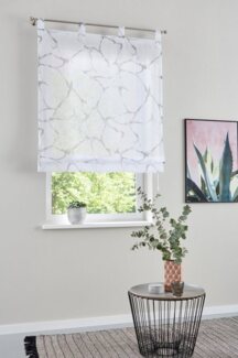 my home Raffrollo Fulda, mit Schlaufen, Transparent, Voile, Polyester