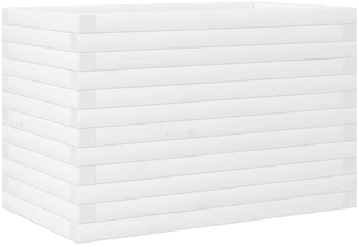 vidaXL Pflanzkübel Weiß 70x40x46 cm Massivholz Kiefer 3282440