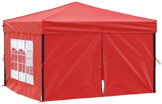 vidaXL Partyzelt Faltbar mit Seitenwänden Rot 3x3 m 93527
