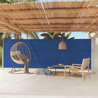 vidaXL Seitenmarkise Ausziehbar 180x600 cm Blau 317966