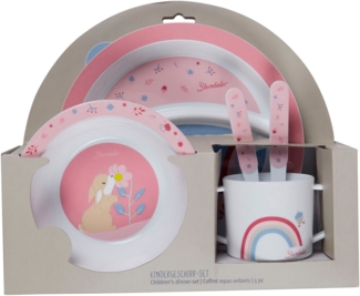 Sterntaler® Kindergeschirr-Set Hase Hanni, rund (5-tlg), Polypropylen